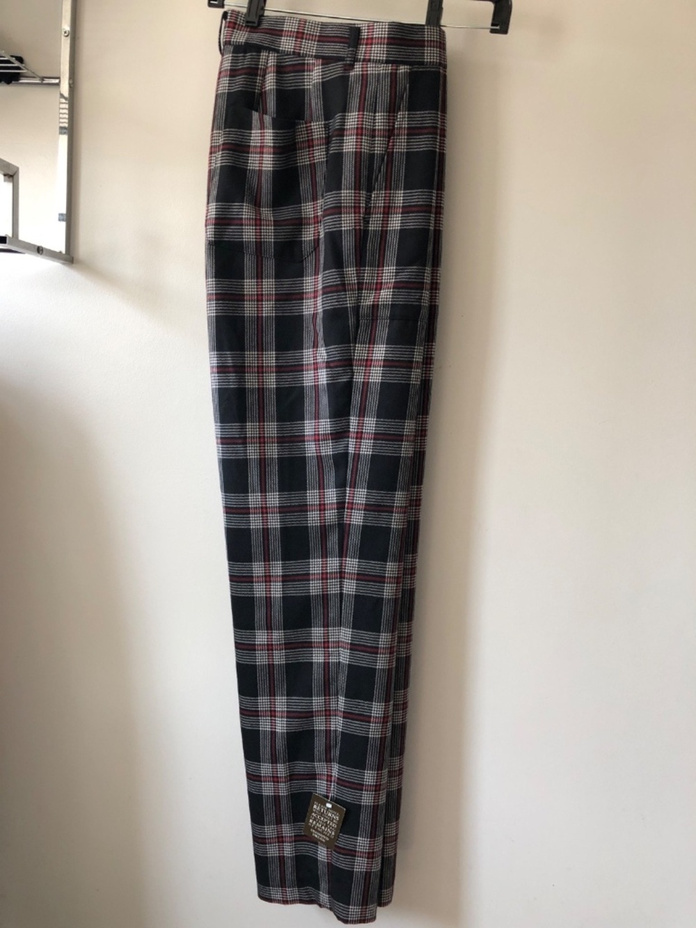 Noir Kei Ninomiya Check-Print Trousers Size Medium NWT
